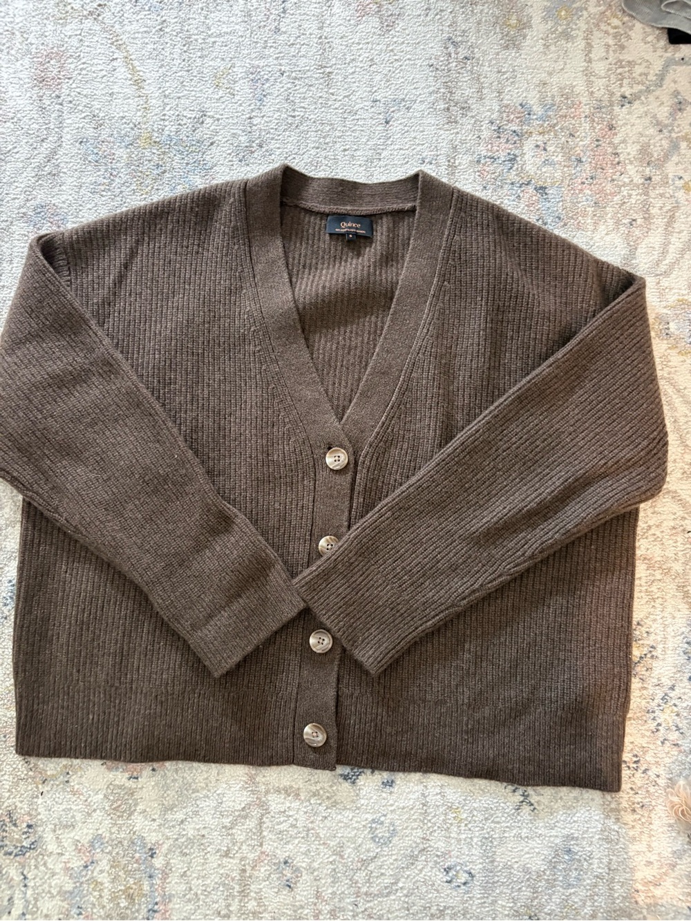 Quince Mongolian Cashmere Fishmerman Cardigan S